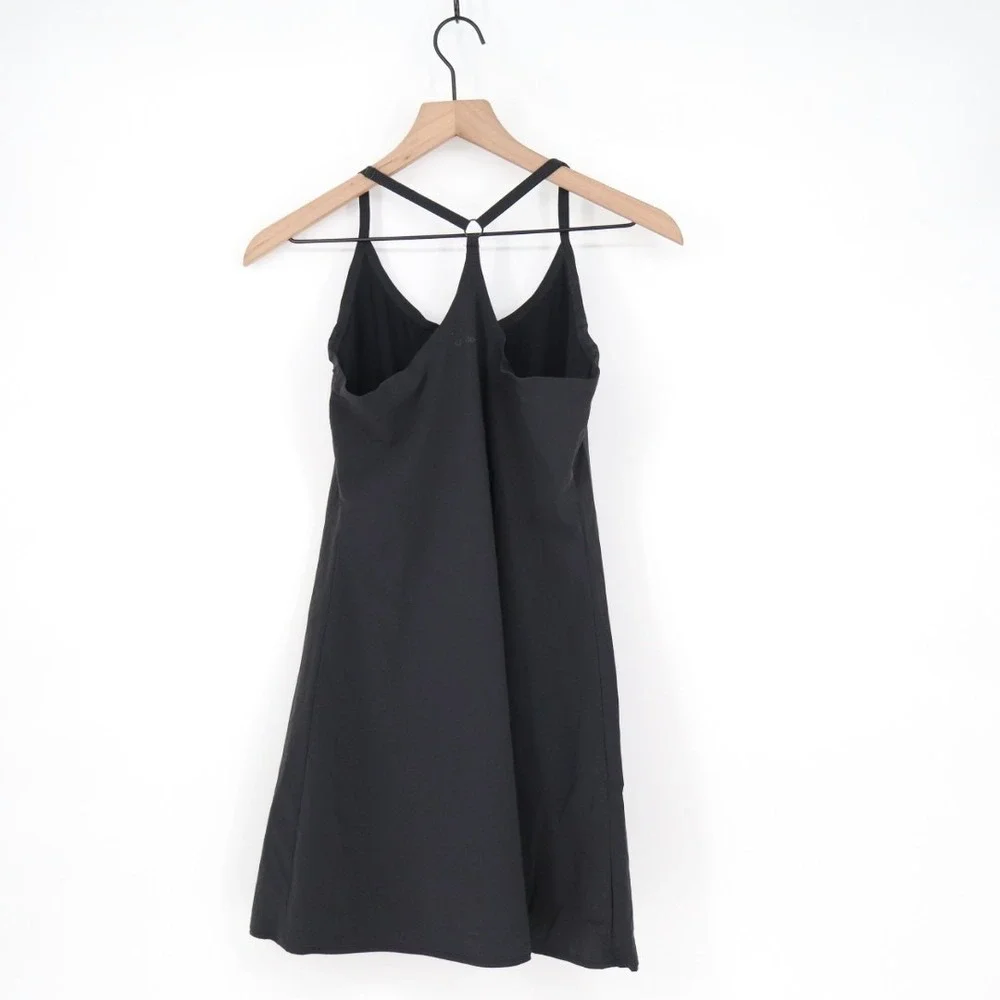 Outdoor Voices Tennis Dress Womens Small Black Racerback Stretch Built-In Shorts